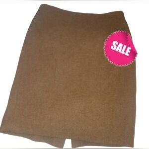 J. Crew Brown Wool Blend Pencil Skirt Sz.6